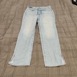 Good American High Waist Sky Blue Straight Leg Jeans Size 27!
